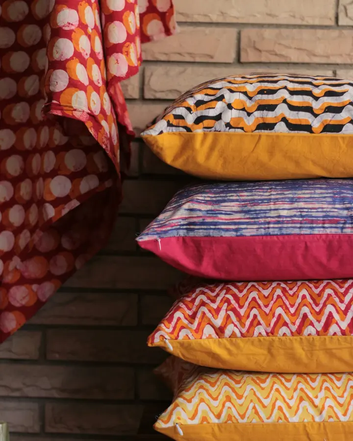 Block-print Cushion Covers